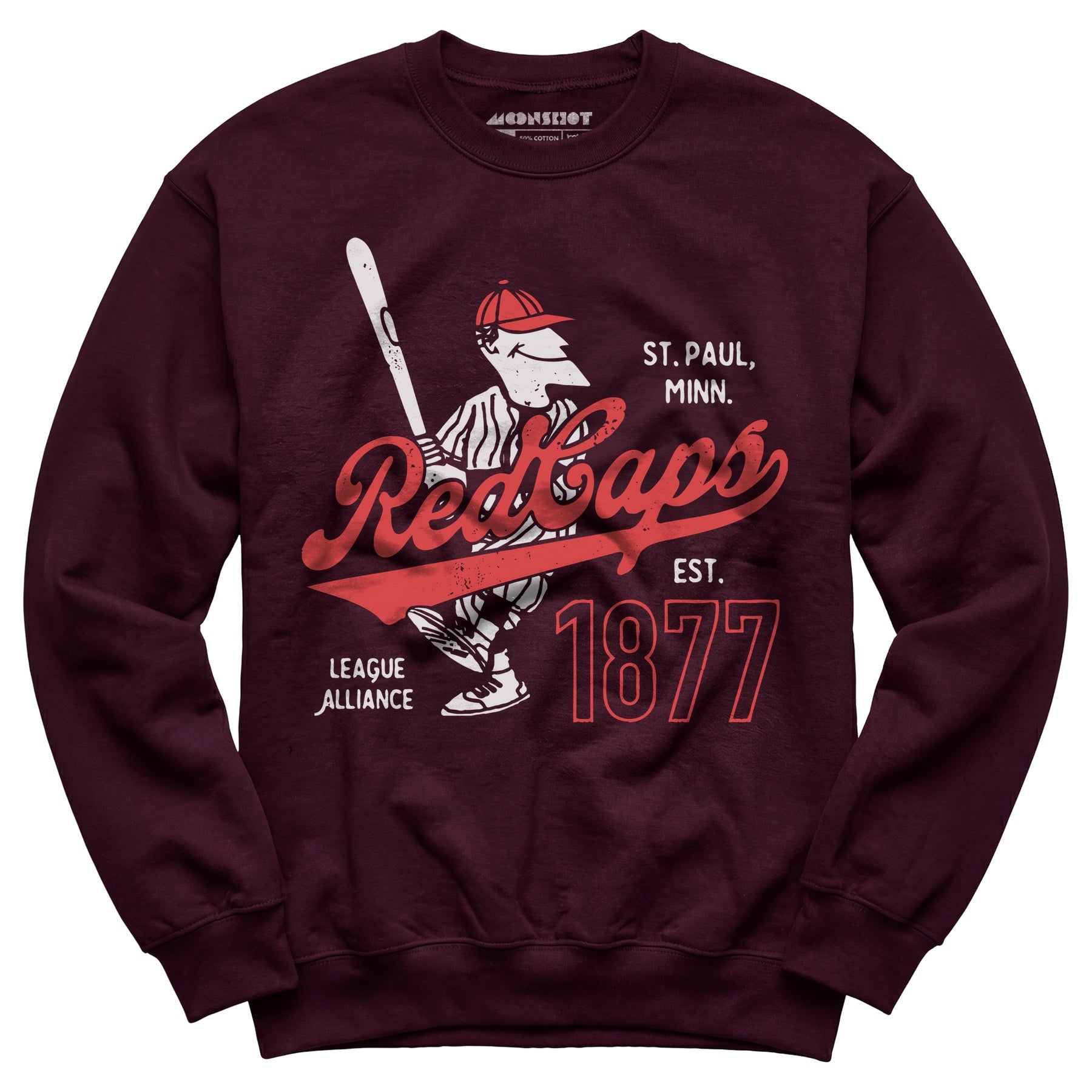 Saint Paul Red Caps - Minnesota - Vintage Defunct Baseball Teams - Unisex Sweatshirt