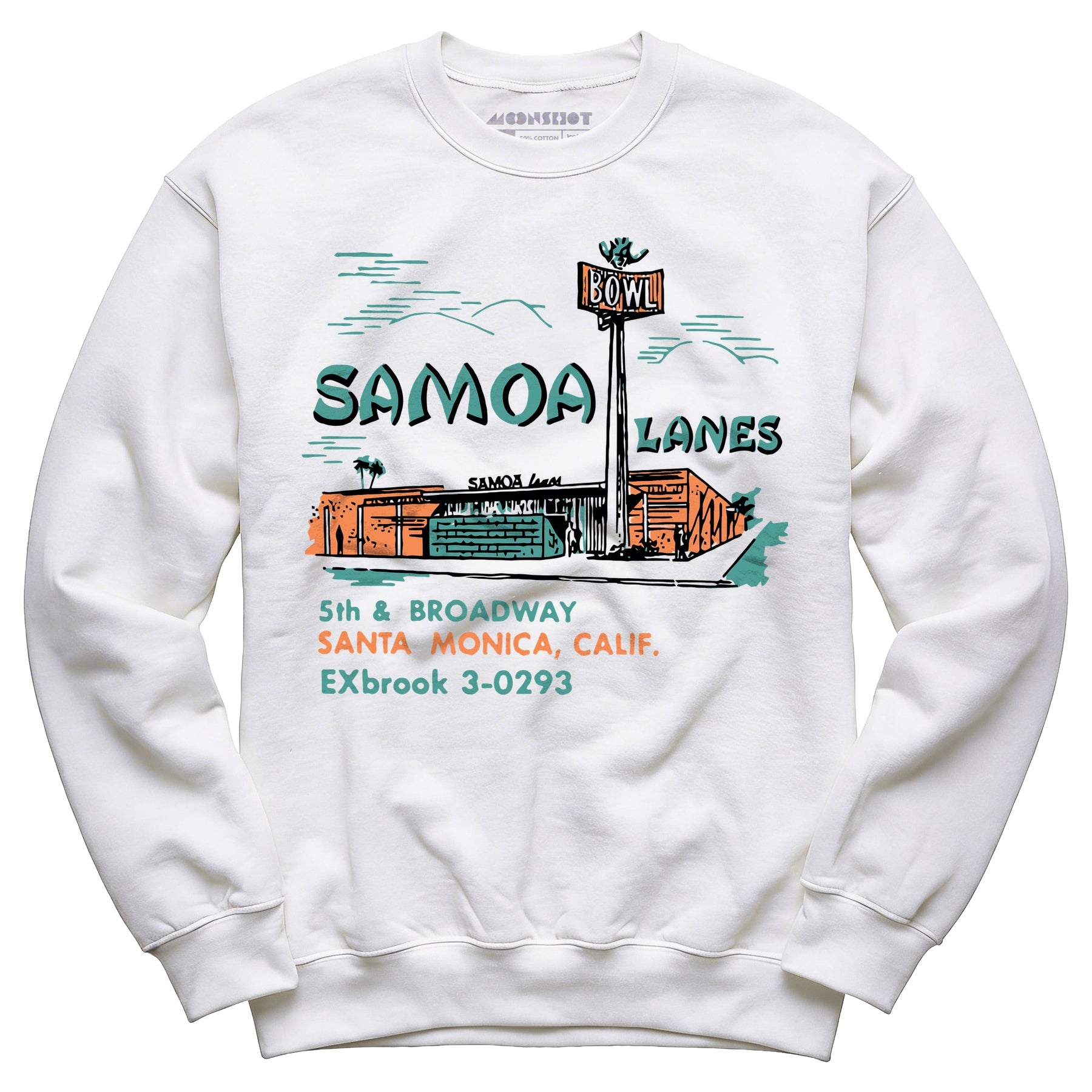 Samoa Lanes - Santa Monica, CA - Vintage Bowling Alley - Unisex Sweatshirt