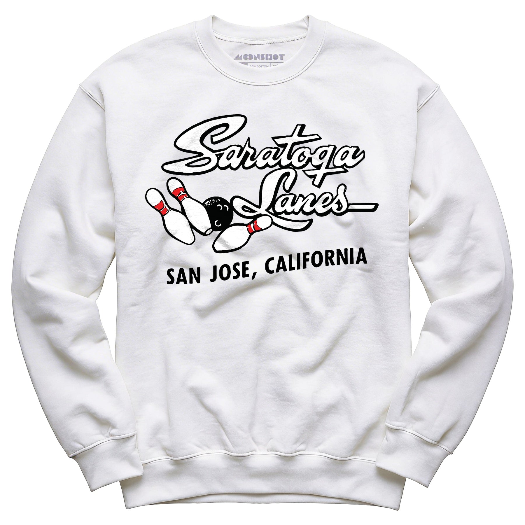 Saratoga Lanes - San Jose, CA - Vintage Bowling Alley - Unisex Sweatshirt
