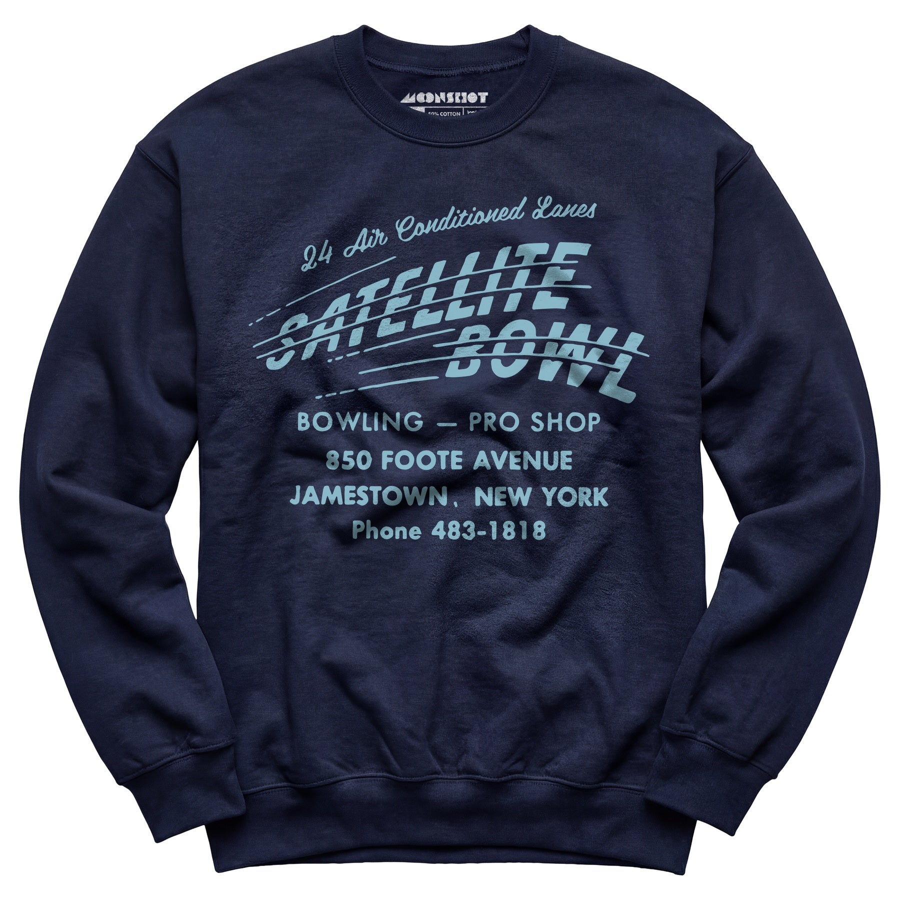 Satellite Bowl - Jamestown, NY - Vintage Bowling Alley - Unisex Sweatshirt