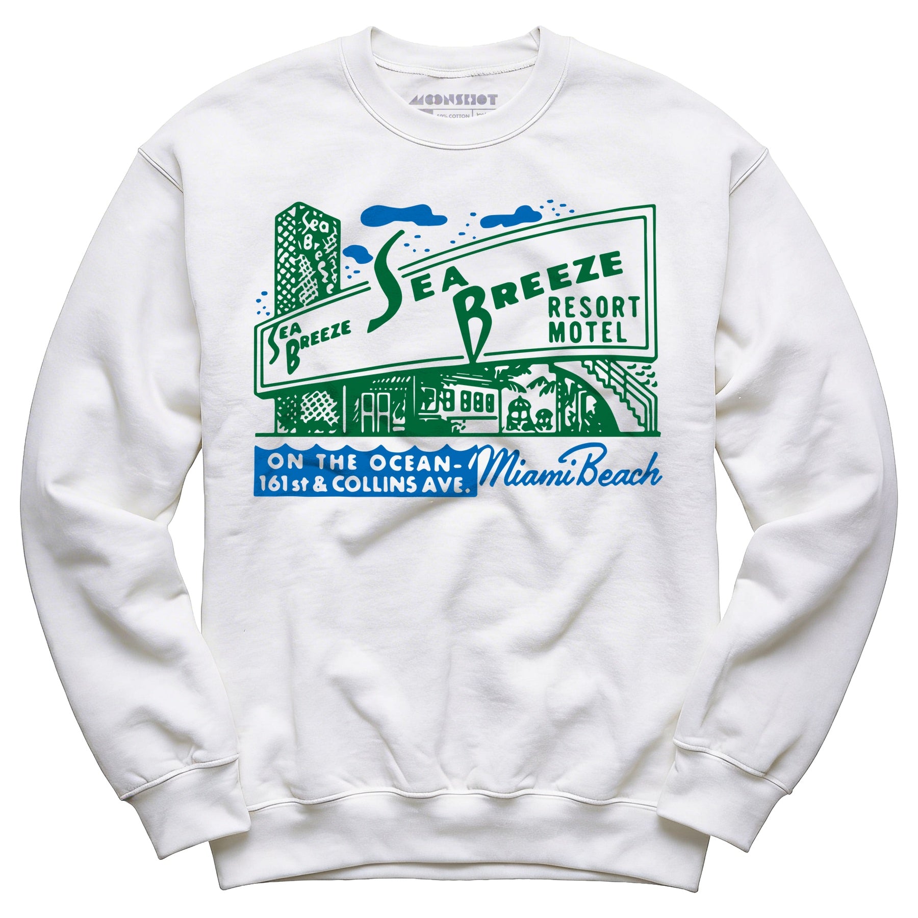 Sea Breeze - Miami, FL - Vintage Motel - Unisex Sweatshirt