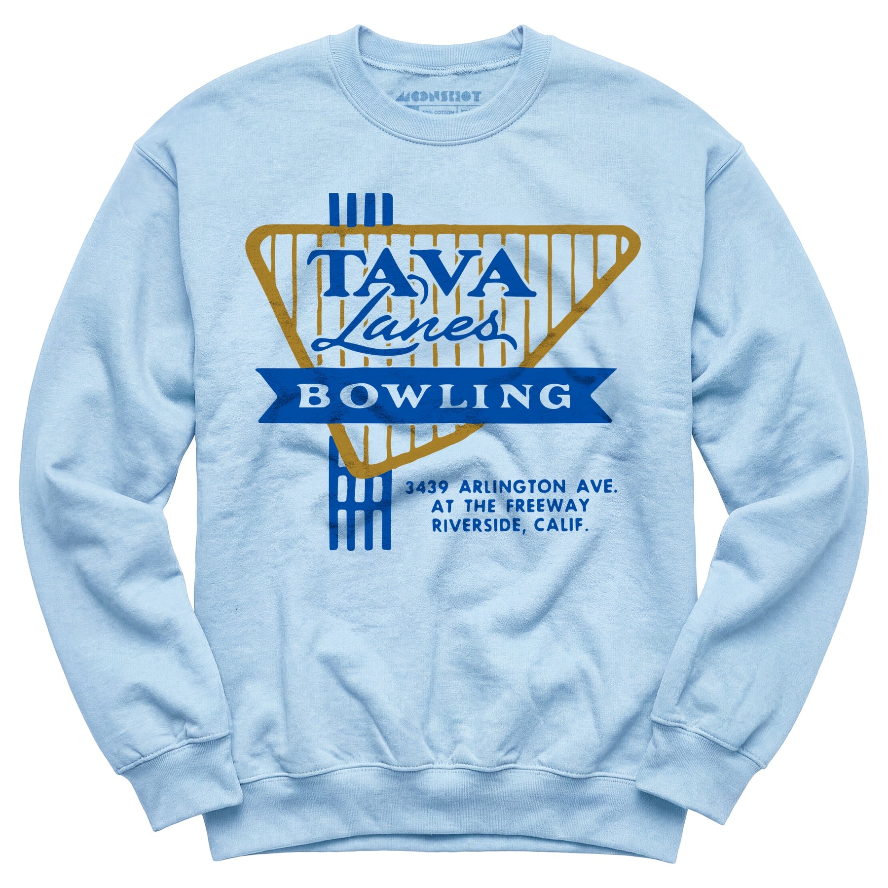 Tava Lanes - Riverside, CA - Vintage Bowling Alley - Unisex Sweatshirt