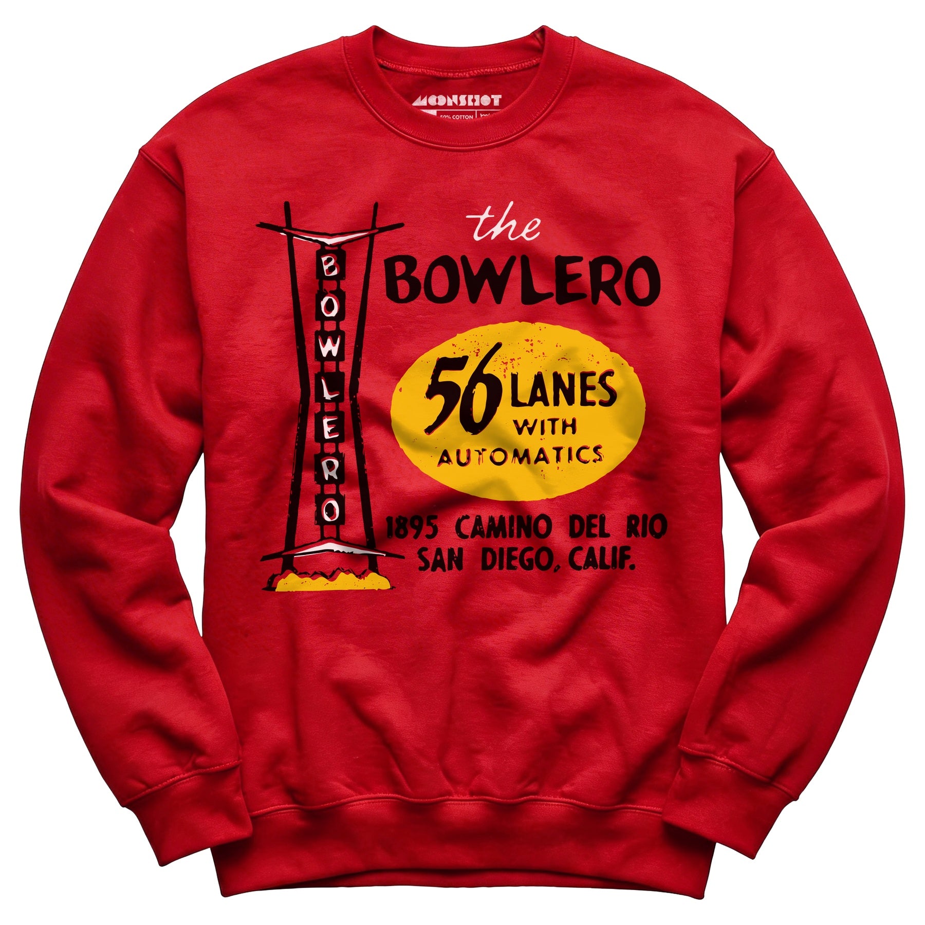 The Bowlero - San Diego, CA - Vintage Bowling Alley - Unisex Sweatshirt