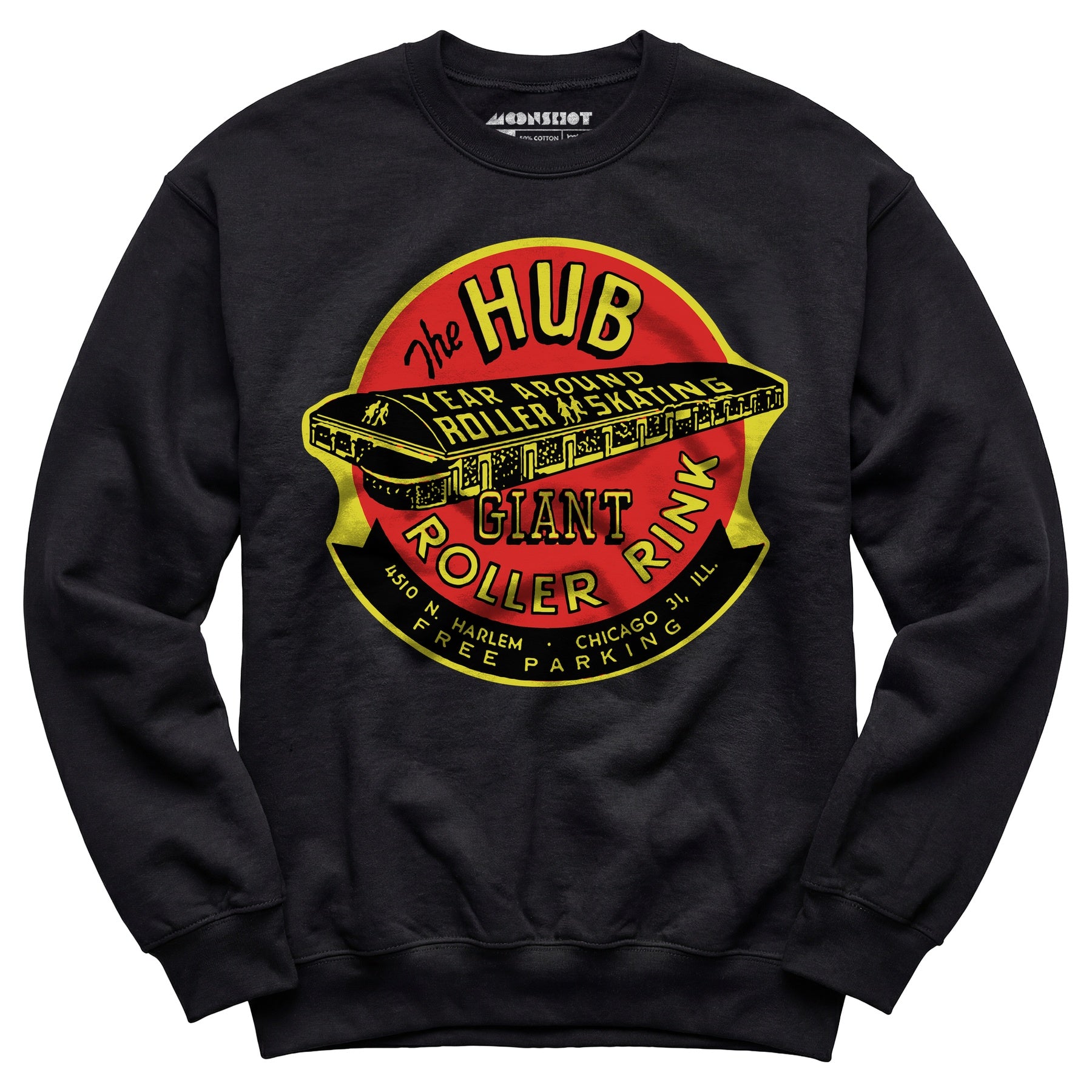 The Hub Roller Rink - Chicago, Illinois - Vintage Roller Rink - Unisex Sweatshirt
