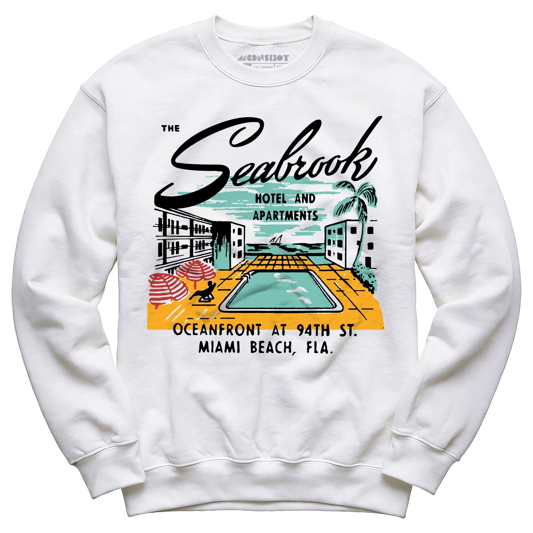 The Seabrook - Miami, FL - Vintage Hotel - Unisex Sweatshirt