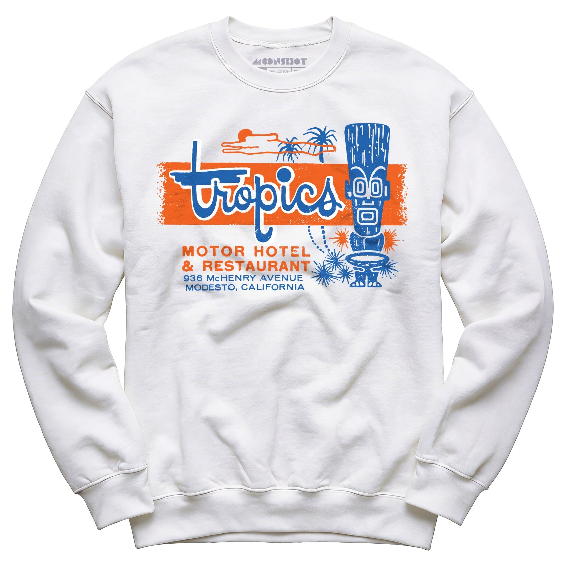 The Tropics - Modesto, CA - Vintage Tiki Bar - Unisex Sweatshirt