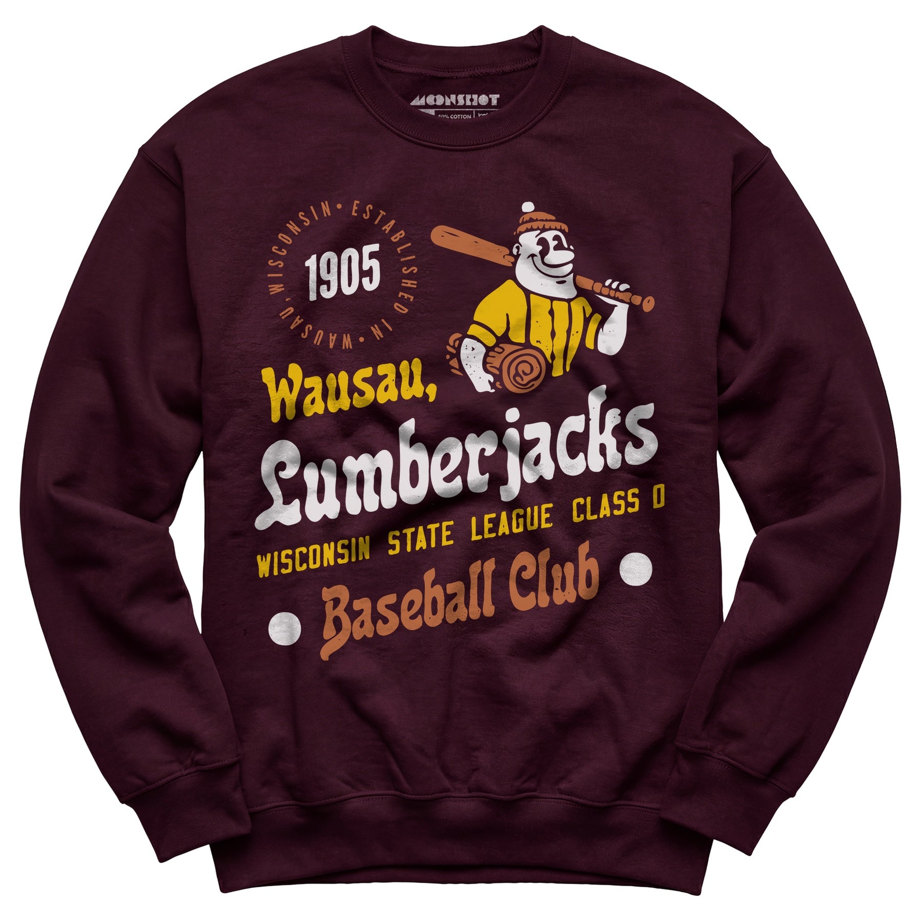 Wausau Lumberjacks - Wisconsin - Vintage Defunct Baseball Teams - Unisex Sweatshirt