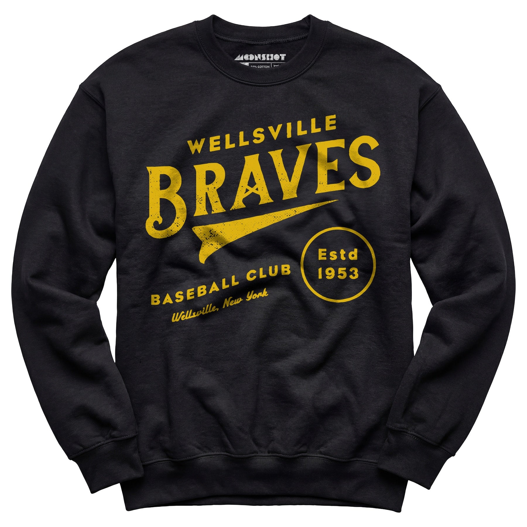 Wellsville Braves - New York - Vintage Defunct Baseball Teams - Unisex Sweatshirt