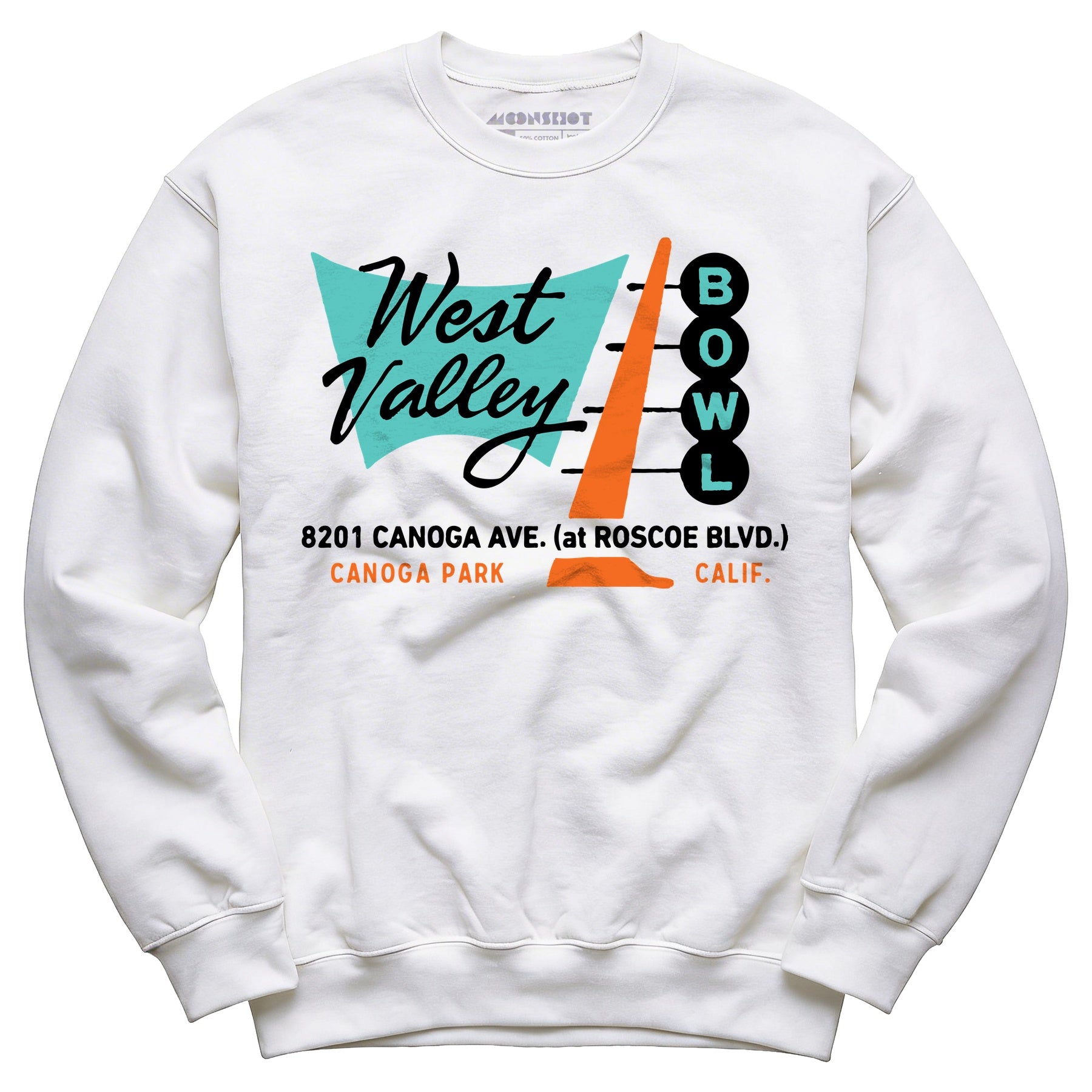 West Valley Bowl - Canoga Park, CA - Vintage Bowling Alley - Unisex Sweatshirt