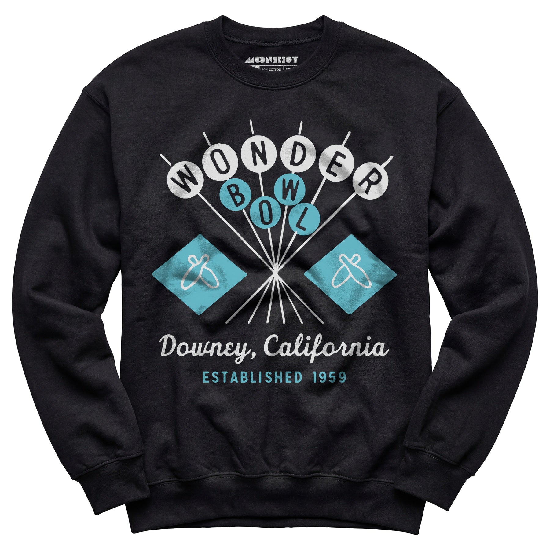 Wonder Bowl - Downey, CA - Vintage Bowling Alley - Unisex Sweatshirt