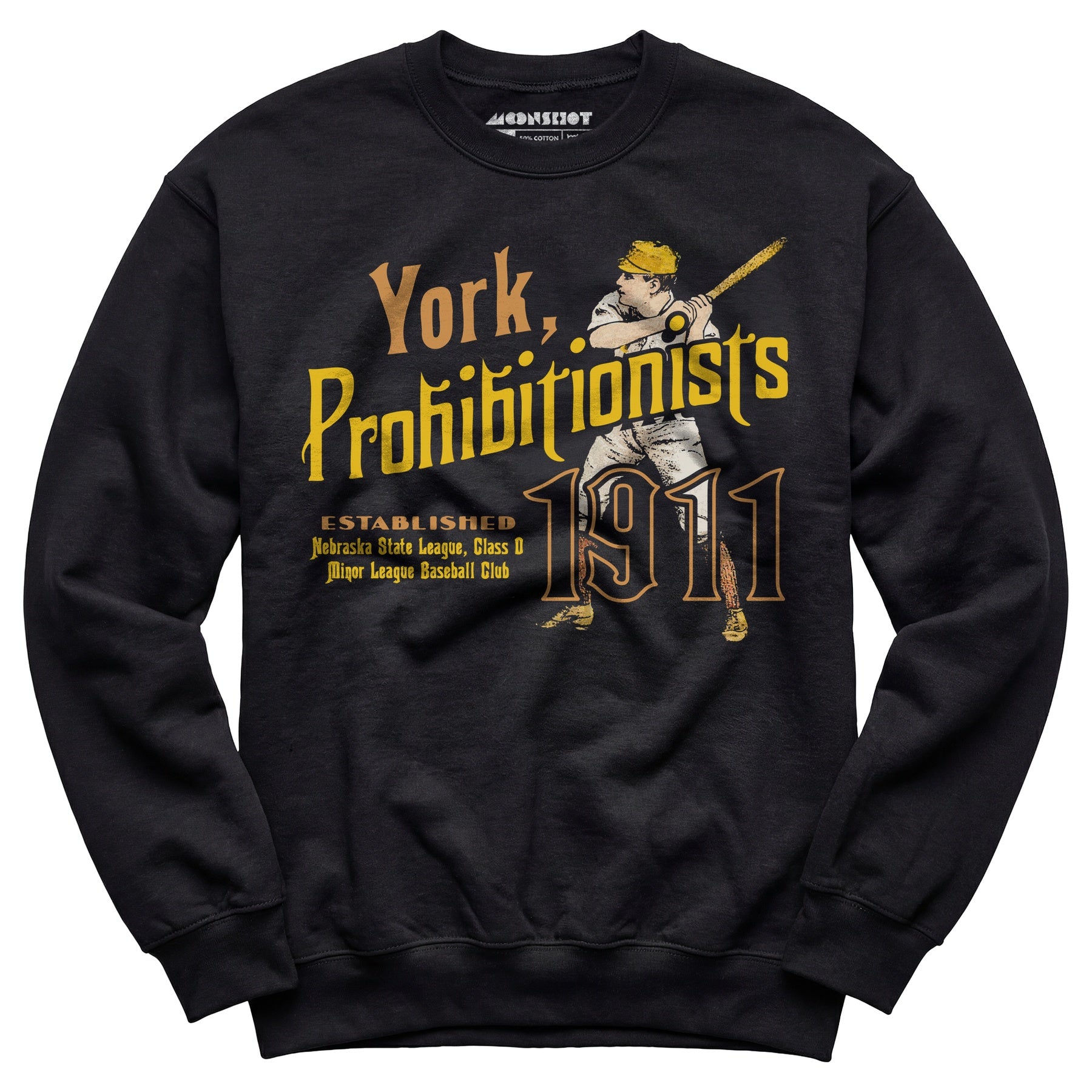 York Prohibitionists - Nebraska - Vintage Defunct Baseball Teams - Unisex Sweatshirt