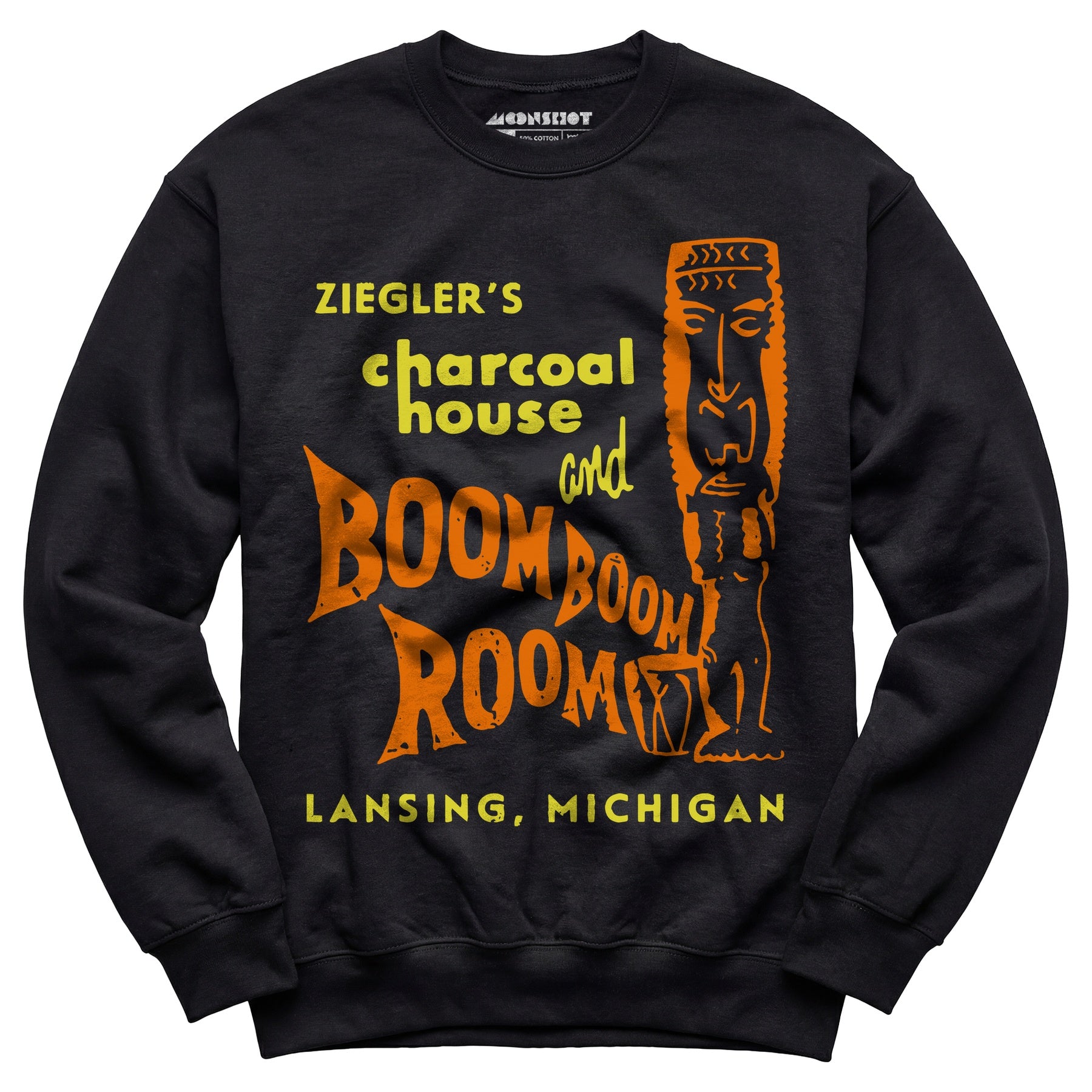 Ziegler's Charcoal House & Boom Boom Room - Lansing, MI - Vintage Tiki Bar - Unisex Sweatshirt