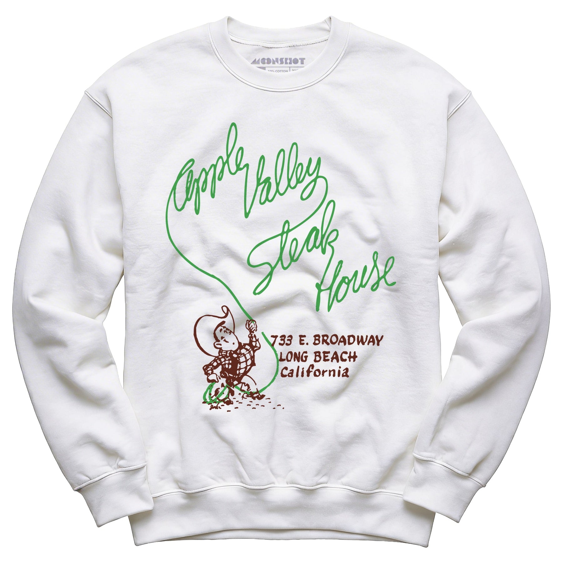 Apple Valley Steak House - Long Beach, CA - Vintage Restaurant - Unisex Sweatshirt