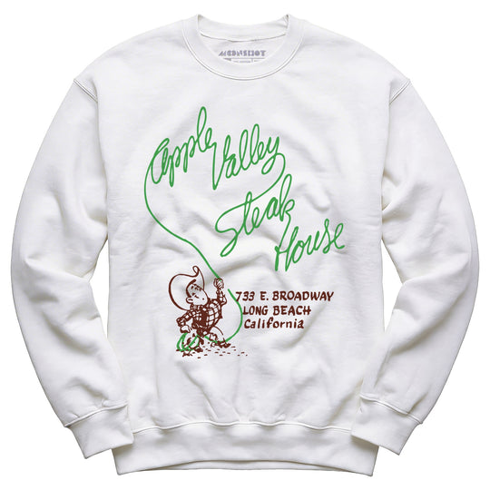Apple Valley Steak House - Long Beach, CA - Vintage Restaurant - Unisex Sweatshirt