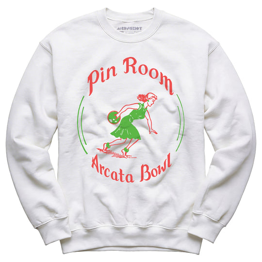 Arcata Bowl Pin Room - Arcata, CA - Vintage Bowling Alley - Unisex Sweatshirt