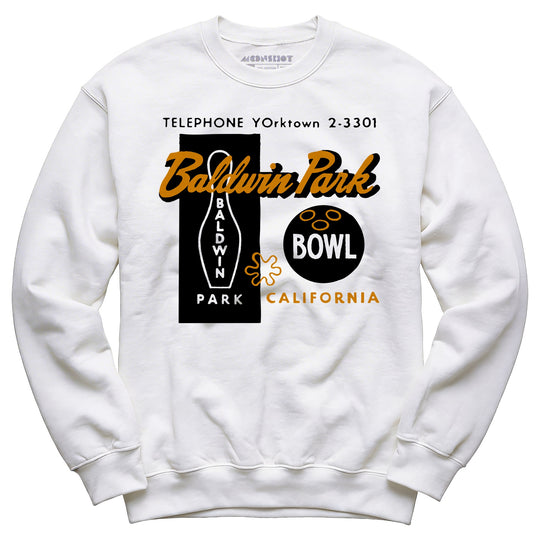 Baldwin Park Bowl - Baldwin Park, CA - Vintage Bowling Alley - Unisex Sweatshirt