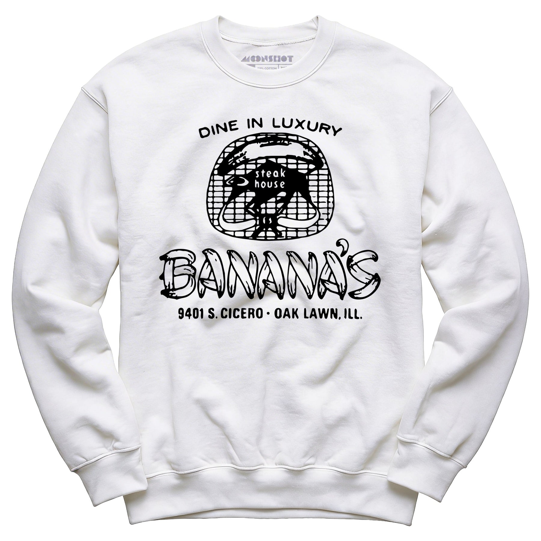 Banana's Steak House v2 - Oak Lawn, IL - Vintage Restaurant - Unisex Sweatshirt
