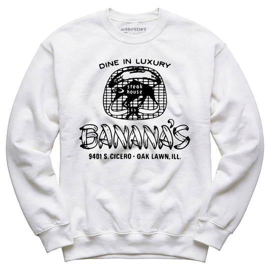 Banana's Steak House v2 - Oak Lawn, IL - Vintage Restaurant - Unisex Sweatshirt