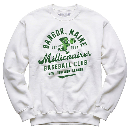 Bangor Millionaires - Maine - Vintage Defunct Baseball Teams - Unisex Sweatshirt