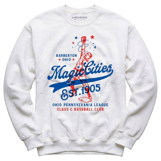 Barberton Magic Cities - Ohio - Vintage Defunct Baseball Teams - Unisex Sweatshirt