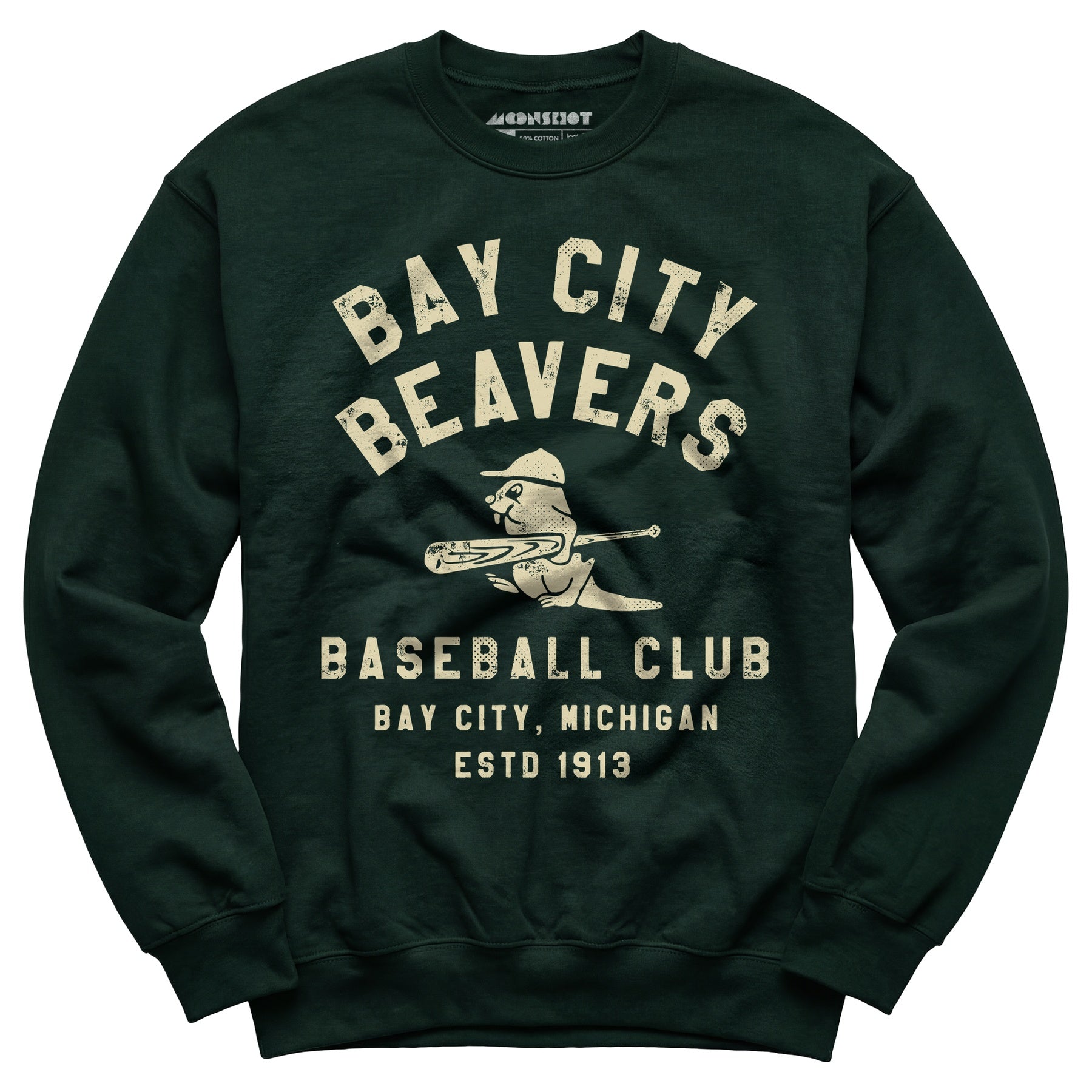Bay City Beavers - Michigan - Vintage Defunct Baseball Teams - Unisex Sweatshirt