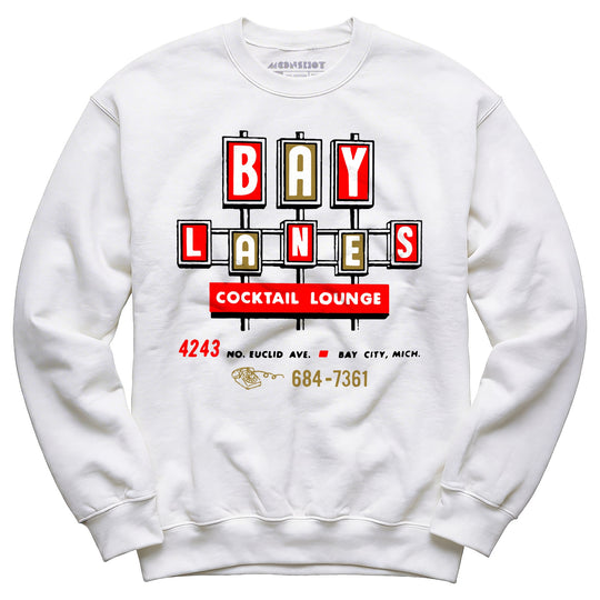 Bay Lanes - Bay City, MI - Vintage Bowling Alley - Unisex Sweatshirt