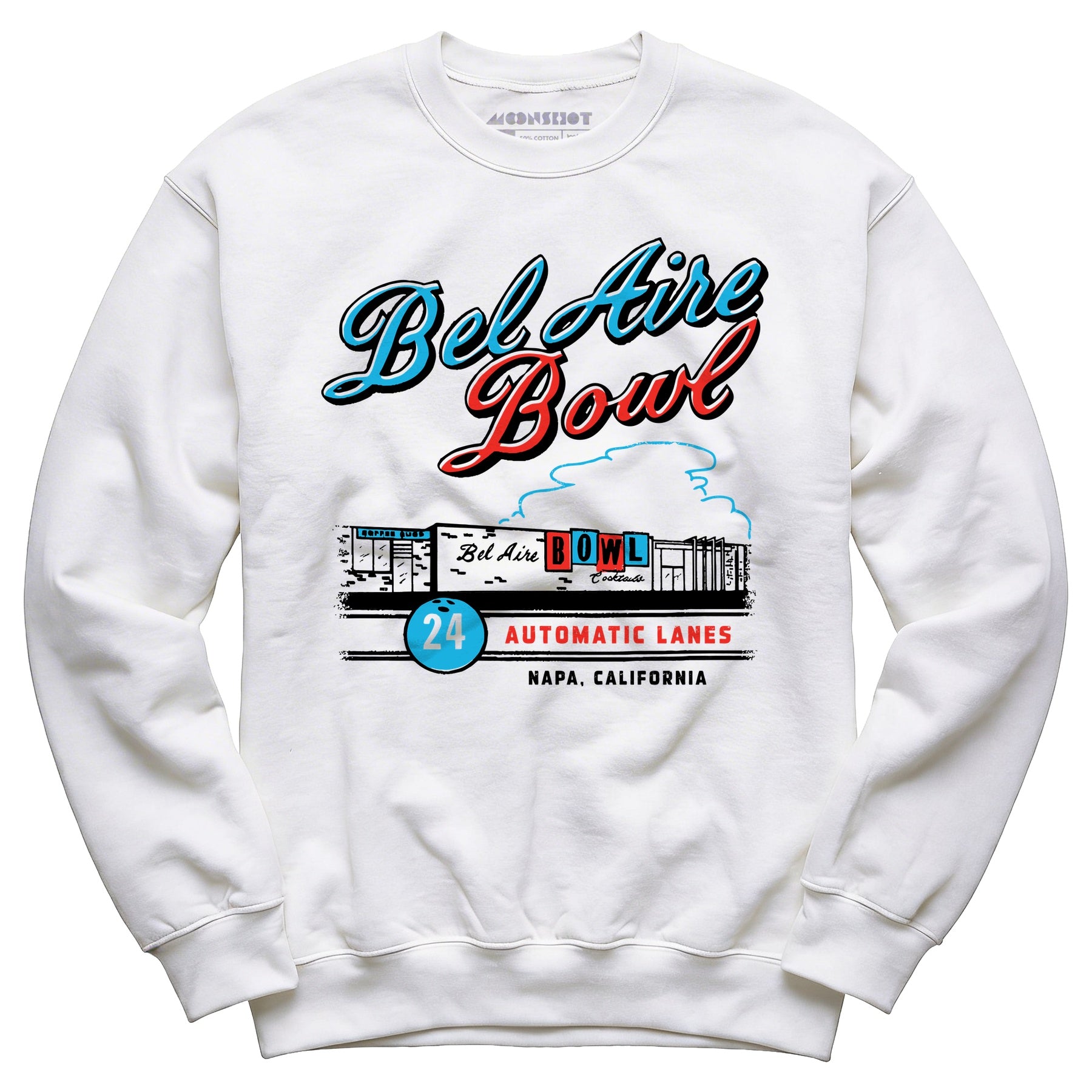 Bel Aire Bowl - Napa, CA - Vintage Bowling Alley - Unisex Sweatshirt