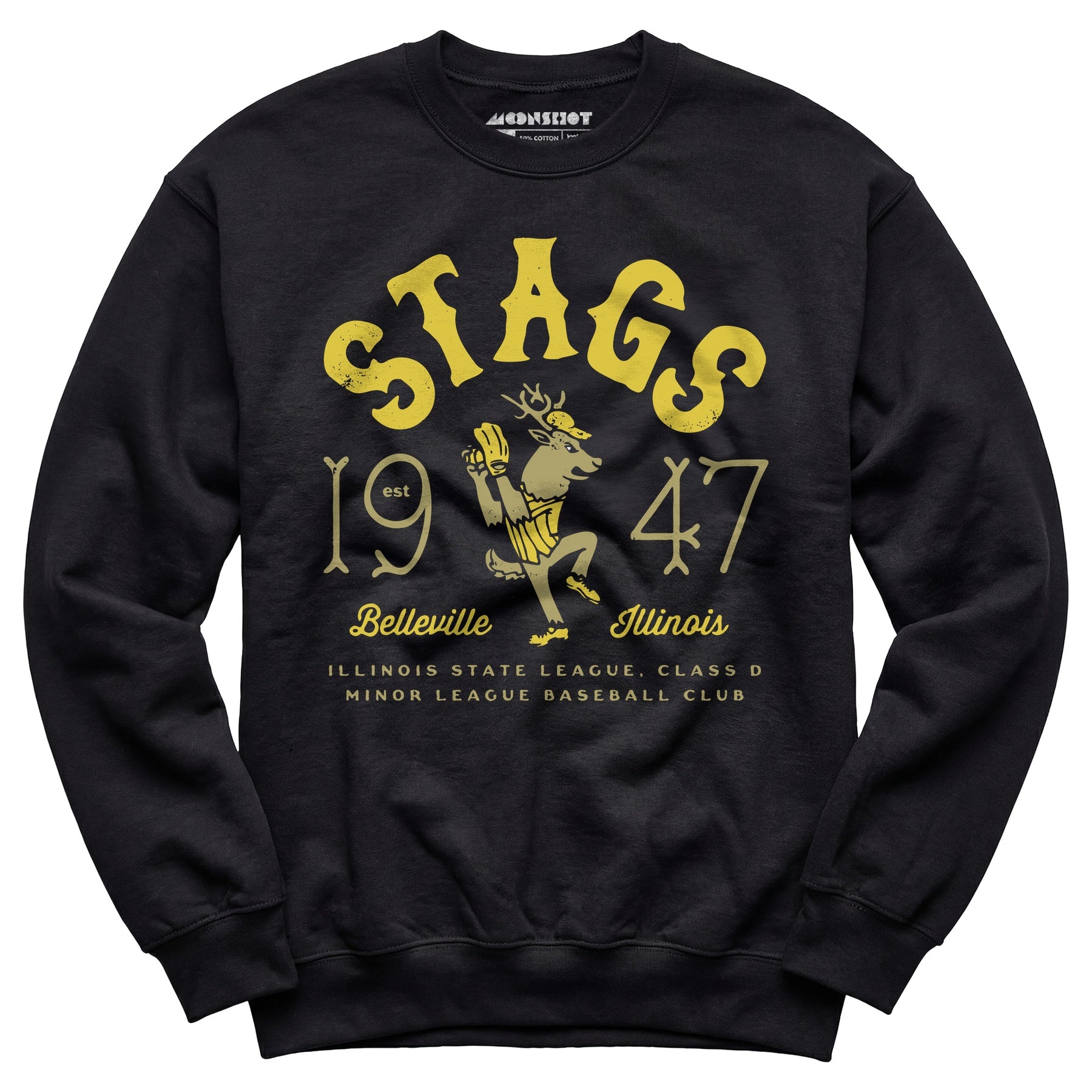 Belleville Stags - Illinois - Vintage Defunct Baseball Teams - Unisex Sweatshirt