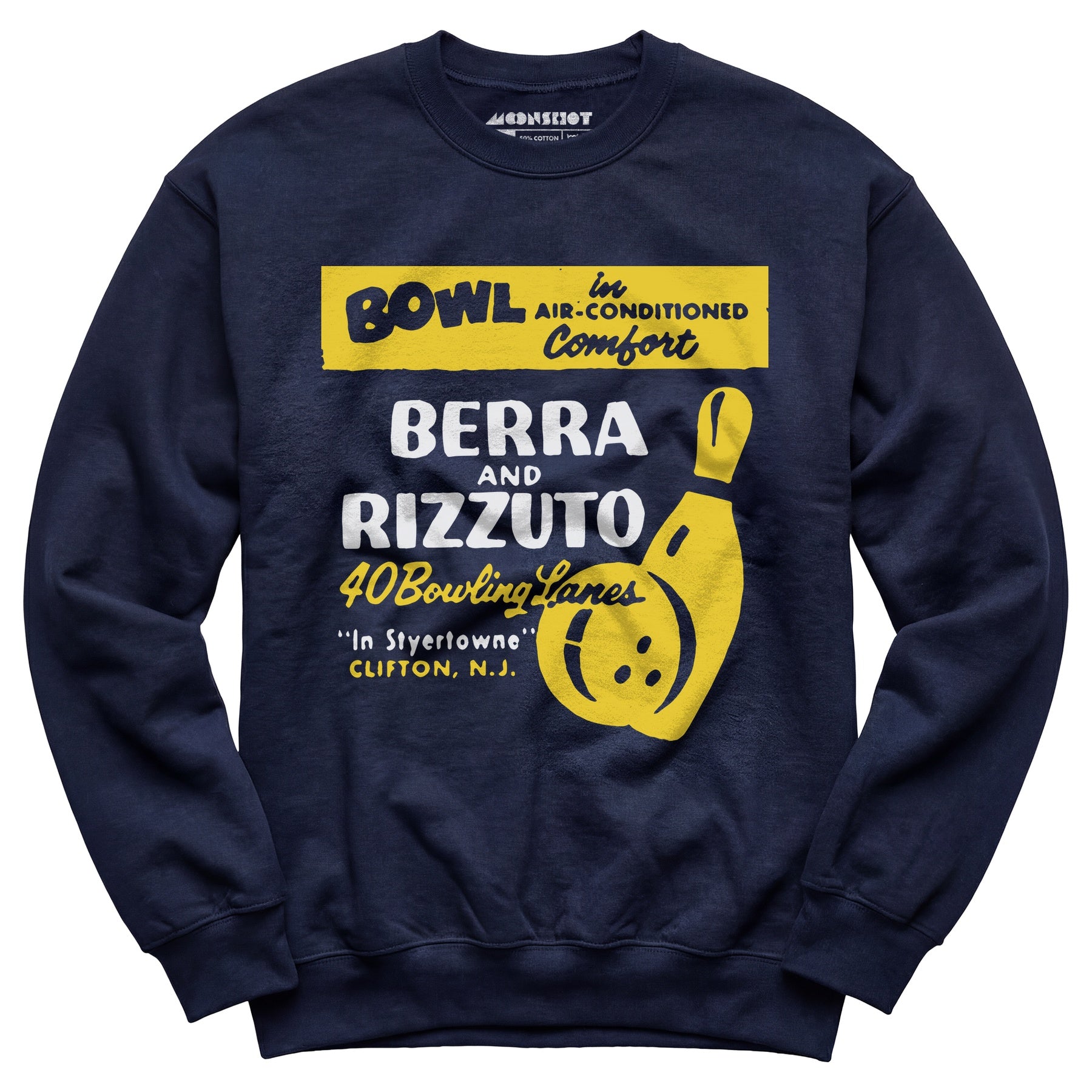 Berra and Rizzuto - Clifton, NJ - Vintage Bowling Alley - Unisex Sweatshirt