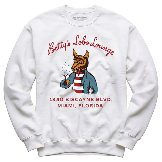 Betty's Lobo Lounge - Miami, FL - Vintage Restaurant - Unisex Sweatshirt