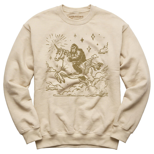 Bigfoot Riding On a Unicorn - Unisex Sweatshirt