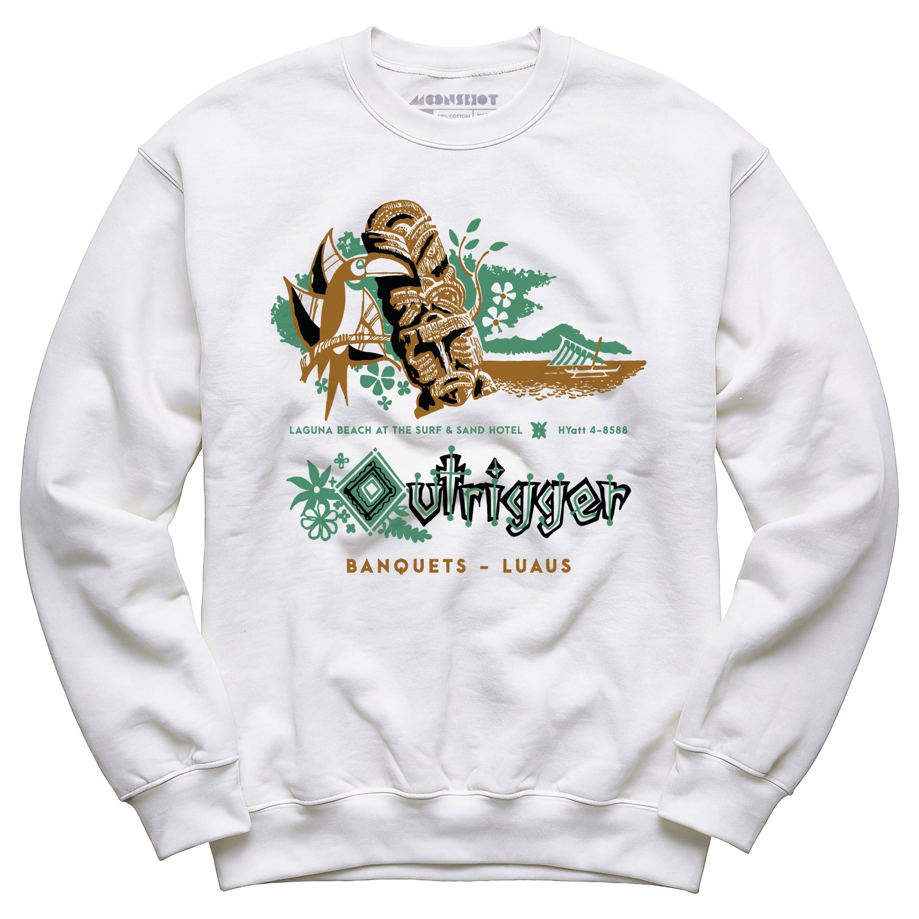 Billingsley's Outrigger v3 - Laguna Beach, CA - Vintage Tiki Bar - Unisex Sweatshirt