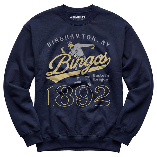 Binghamton Bingos - New York - Vintage Defunct Baseball Teams - Unisex Sweatshirt
