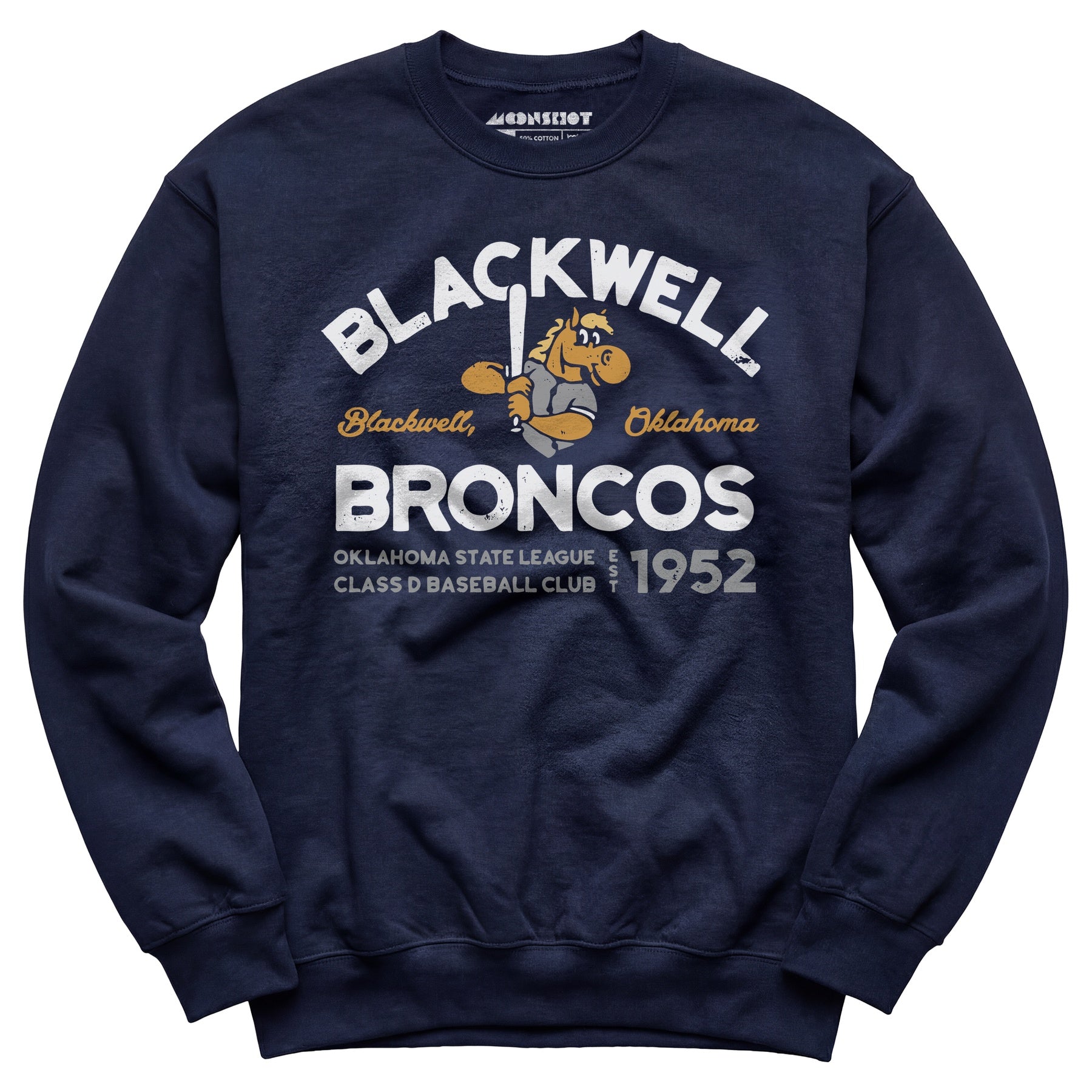 Blackwell Broncos - Oklahoma - Vintage Defunct Baseball Teams - Unisex Sweatshirt
