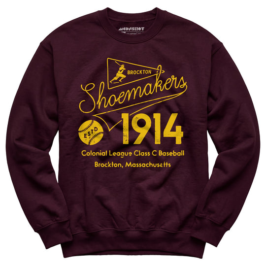 Brockton Shoemakers - Massachusetts - Vintage Defunct Baseball Teams - Unisex Sweatshirt