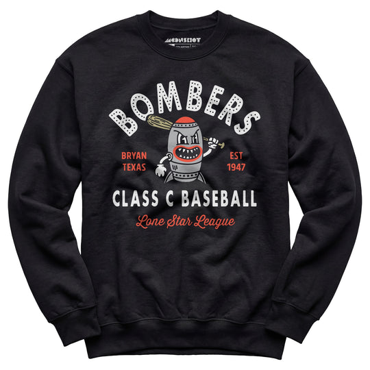 Bryan Bombers - Texas - Vintage Defunct Baseball Teams - Unisex Sweatshirt