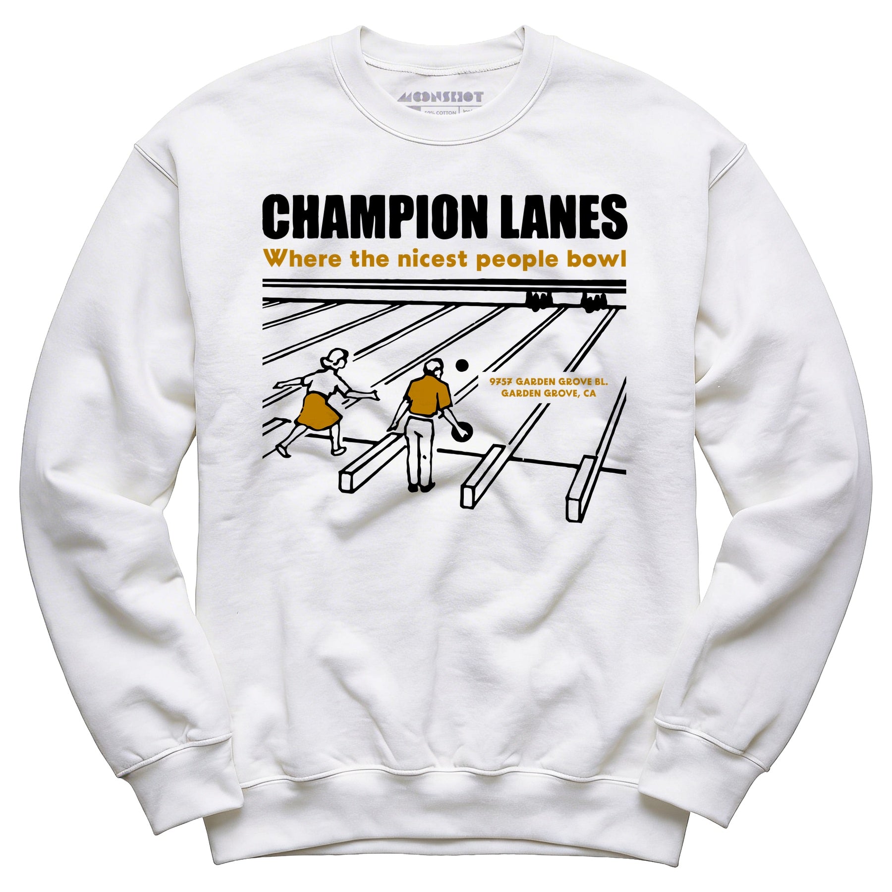 Champion Lanes - Garden Grove, CA - Vintage Bowling Alley - Unisex Sweatshirt