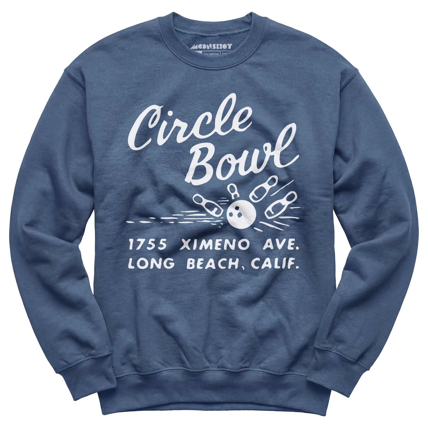 Circle Bowl - Long Beach, CA - Vintage Bowling Alley - Unisex Sweatshirt