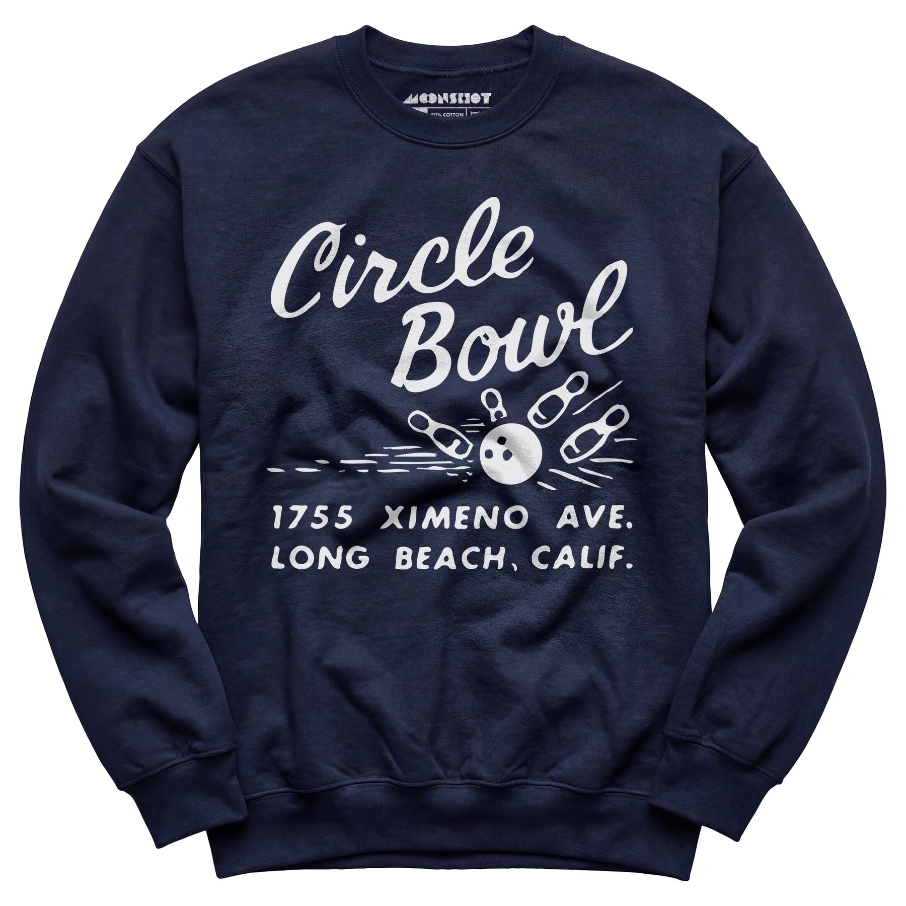 Circle Bowl - Long Beach, CA - Vintage Bowling Alley - Unisex Sweatshirt
