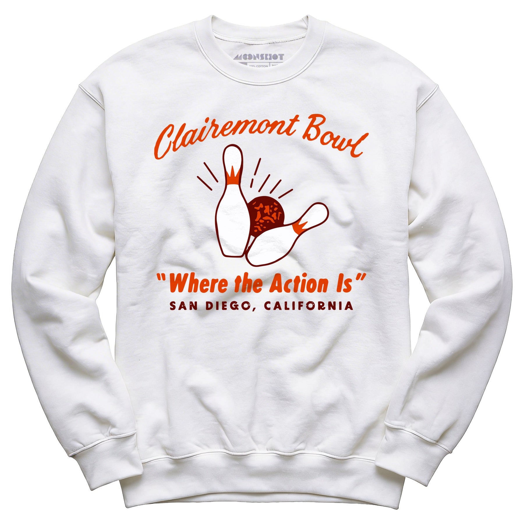 Clairemont Bowl - San Diego, CA - Vintage Bowling Alley - Unisex Sweatshirt