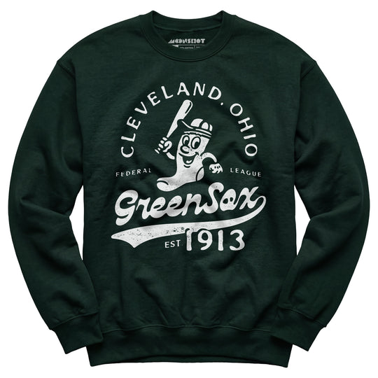 Cleveland Green Sox - Ohio - Vintage Defunct Baseball Teams - Unisex Sweatshirt
