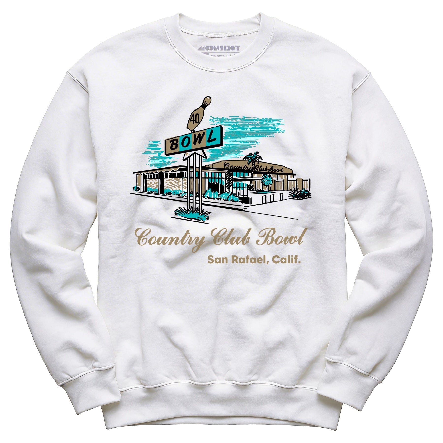 Country Club Bowl - San Rafael, CA - Vintage Bowling Alley - Unisex Sweatshirt