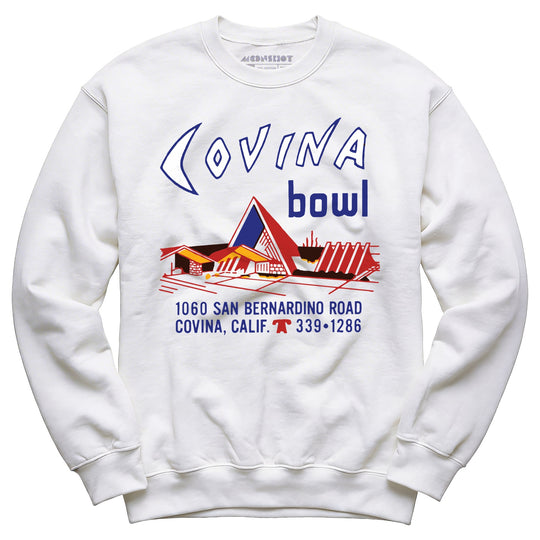 Covina Bowl - Covina, CA - Vintage Bowling Alley - Unisex Sweatshirt