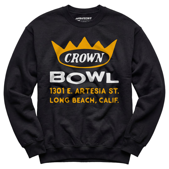 Crown Bowl - Long Beach, CA - Vintage Bowling Alley - Unisex Sweatshirt