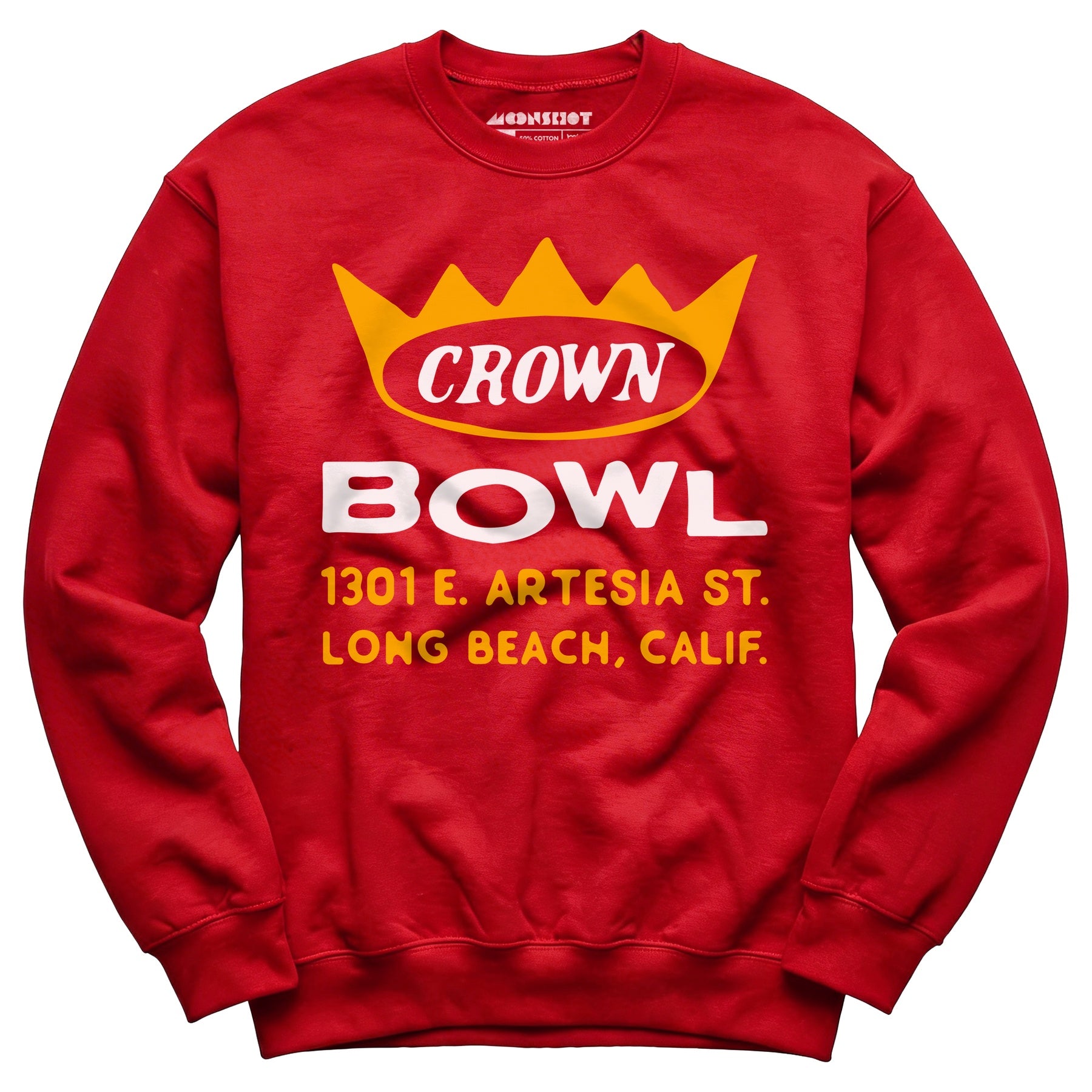 Crown Bowl - Long Beach, CA - Vintage Bowling Alley - Unisex Sweatshirt