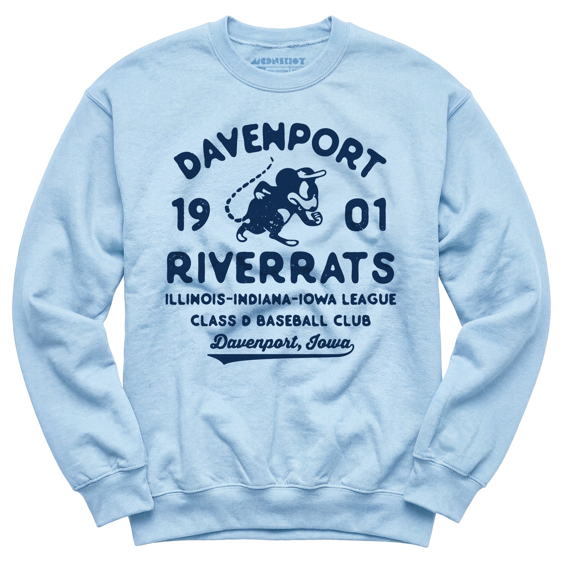 Davenport River Rats - Iowa - Vintage Defunct Baseball Teams - Unisex Sweatshirt