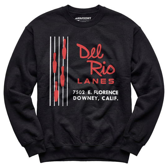 Del Rio Lanes - Downey, CA - Vintage Bowling Alley - Unisex Sweatshirt