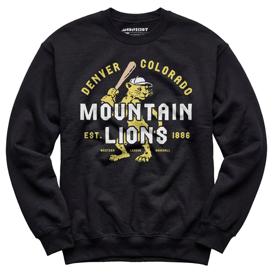 Denver Mountain Lions - Colorado - Vintage Defunct Baseball Teams - Unisex Sweatshirt