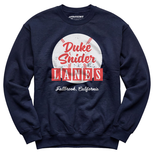 Duke Snider Lanes - Fallbrook, CA - Vintage Bowling Alley - Unisex Sweatshirt