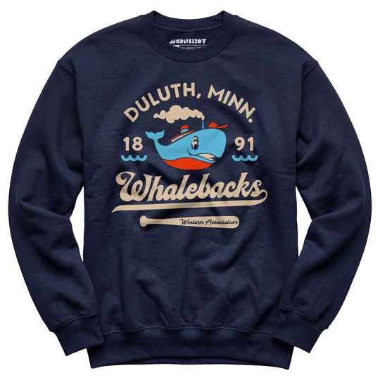 Duluth Whalebacks - Minnesota - Vintage Defunct Baseball Teams - Unisex Sweatshirt